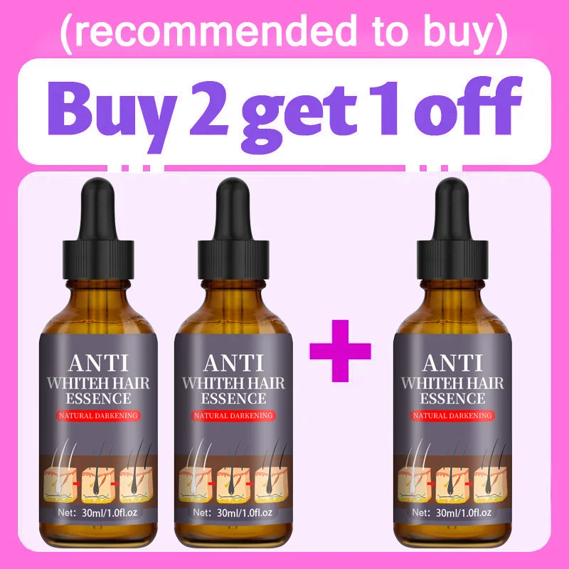 Natural Hair Care Essence Serum Anti Gray Nourish Repair For All Hair Types