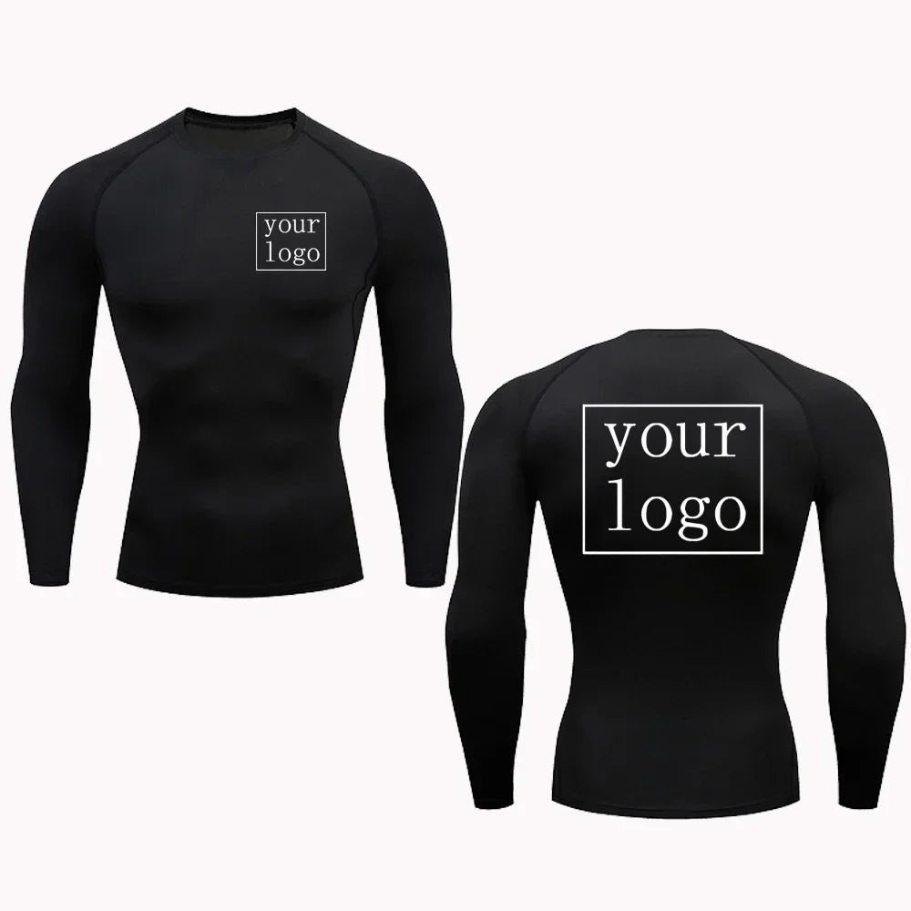 Your Design Logo Top Men Women Print Original Design Tshirts Jogging Workout Gym Quick Dry New Custom Compression T Shirt
