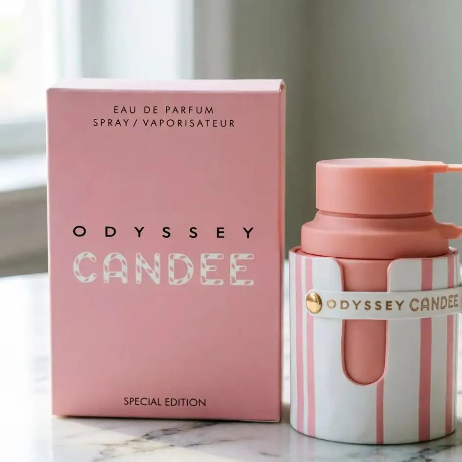 Armaf Odyssey Candee Special Edition Eau de Parfum 3.4 Oz - Women's Citrus-Floral Scent in Iconic Pink Striped Design