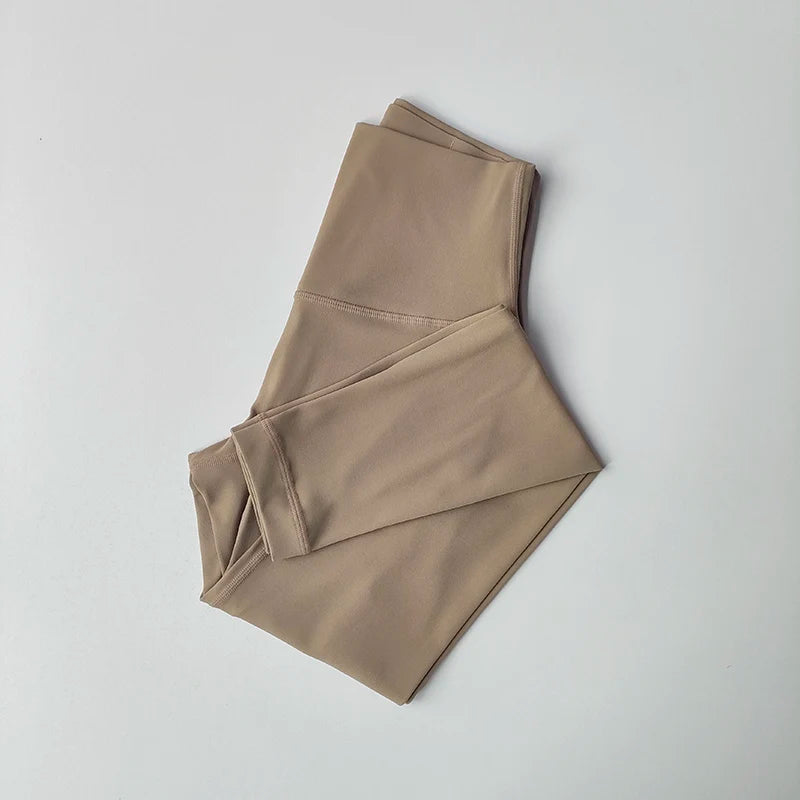 Pocket Sports Nude Yoga Pants Women's High Waist Hip Lift Tight Tight Leggings Fast-Drying Running and Fitness Pants