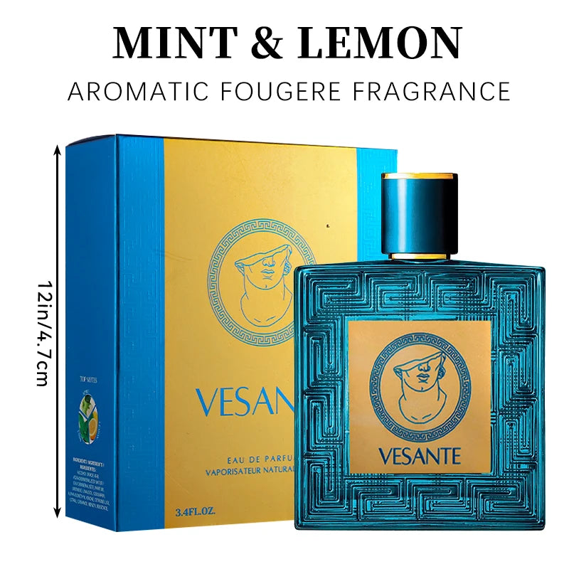 Vintage Heros - 3.4oz Men's Bold Eau De Cologne Concentrated Perfume, Fruity Aromatic Fragrance Notes, An Elegant Choice For Men