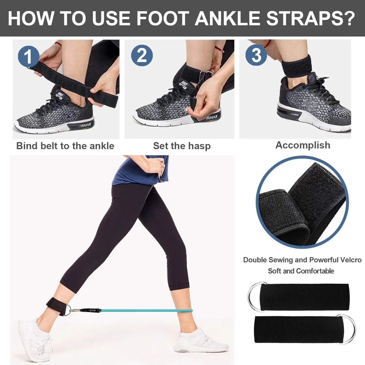 Resistance strap with handle: used for muscle training, strength building, body shaping, yoga, home fitness equipment - natural