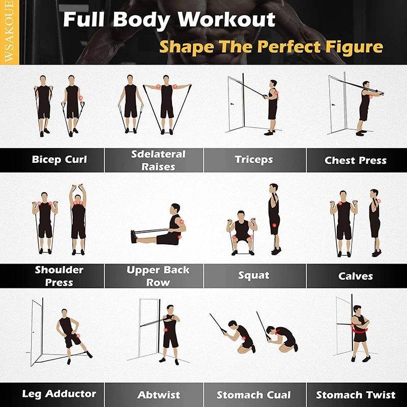 Resistance strap with handle: used for muscle training, strength building, body shaping, yoga, home fitness equipment - natural
