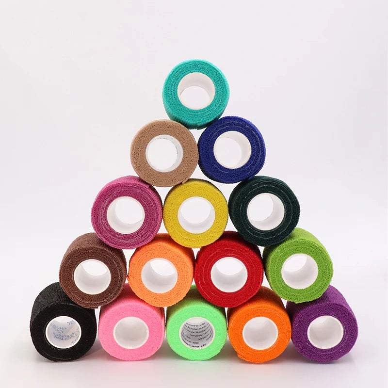 18 Colors Colorful Athletic Wrap Tape Self Adhesive Elastic Bandage Bands Sports Protector For Knee Finger Ankle Palm Pet