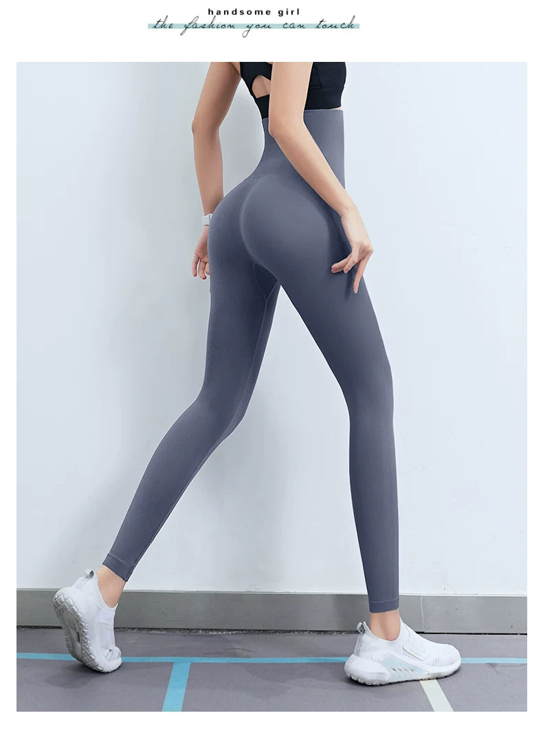 Fitness Women Corset Push Hip Postpartum High Waist Yoga Pants Workout Seamless Leggings Sportswear Gym Running Training Tights