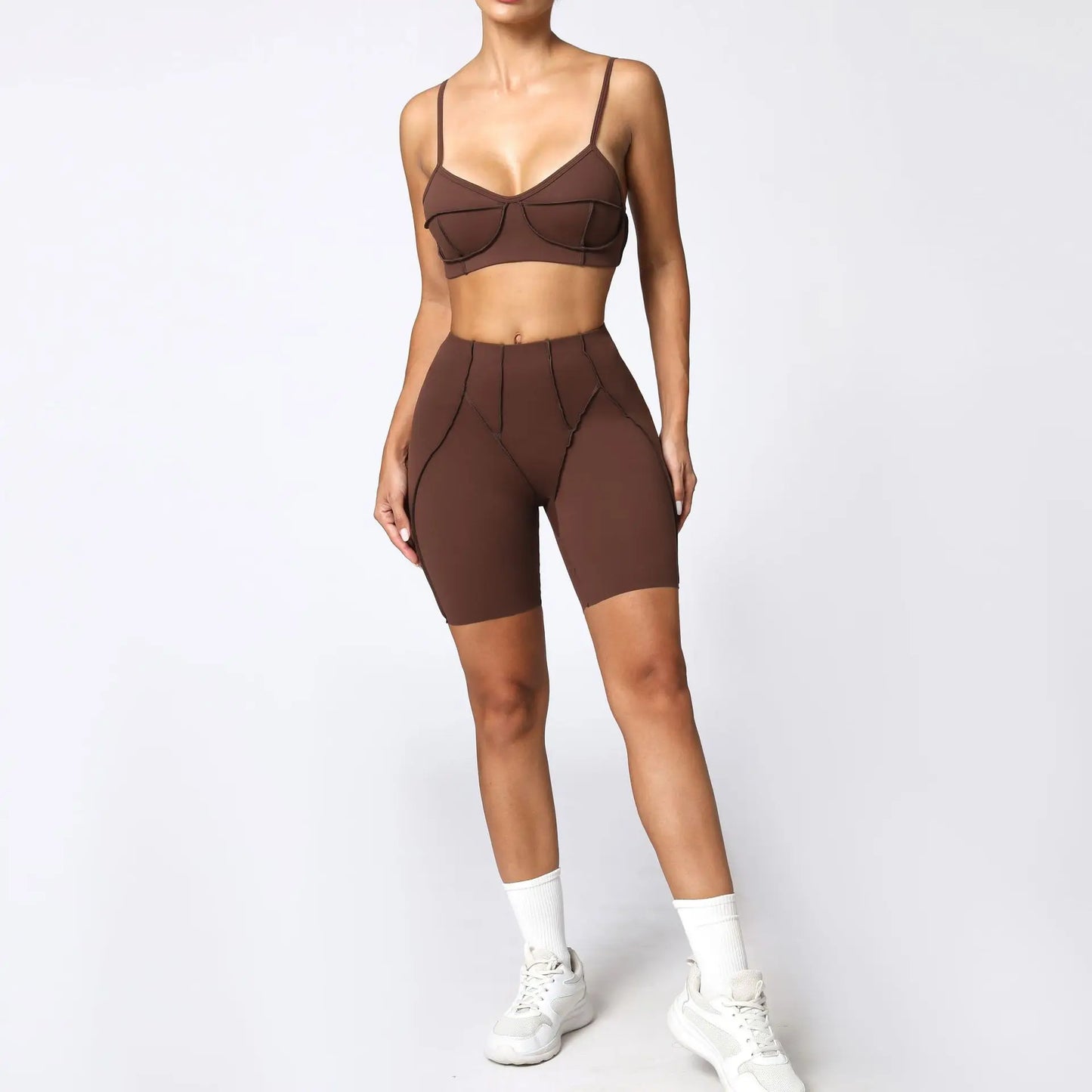 Seamless Yoga Sets Sports Fitness Hip-lifting High Waist Skinny Long-sleeved Suit Running Workout Gym Leggings Sets for Women
