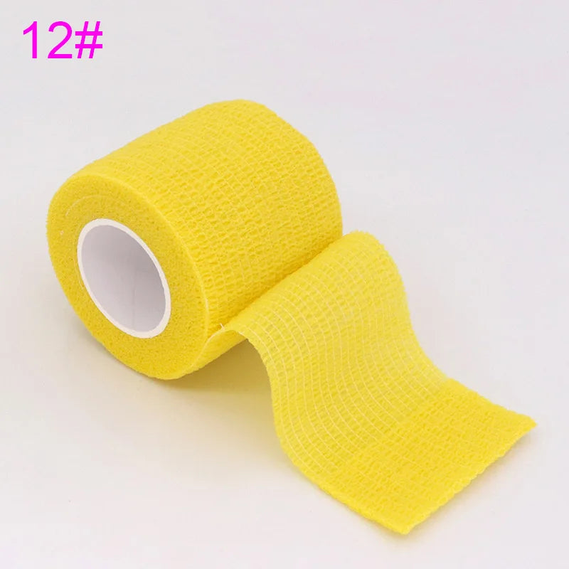 18 Colors Colorful Athletic Wrap Tape Self Adhesive Elastic Bandage Bands Sports Protector For Knee Finger Ankle Palm Pet