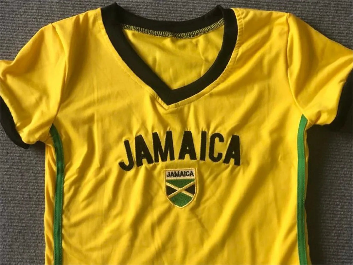 Y2K High Street Short sleeved T-shirt for Women's 2023 Summer New High Quality Pattern Embroidered Jamaica Fashion T-shirt