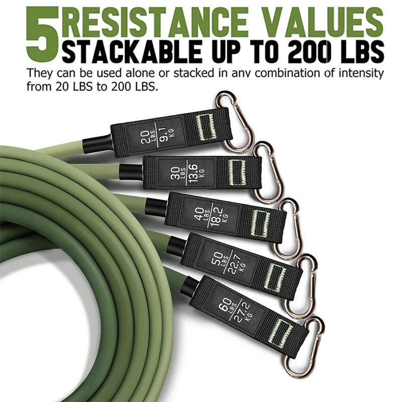 Resistance strap with handle: used for muscle training, strength building, body shaping, yoga, home fitness equipment - natural