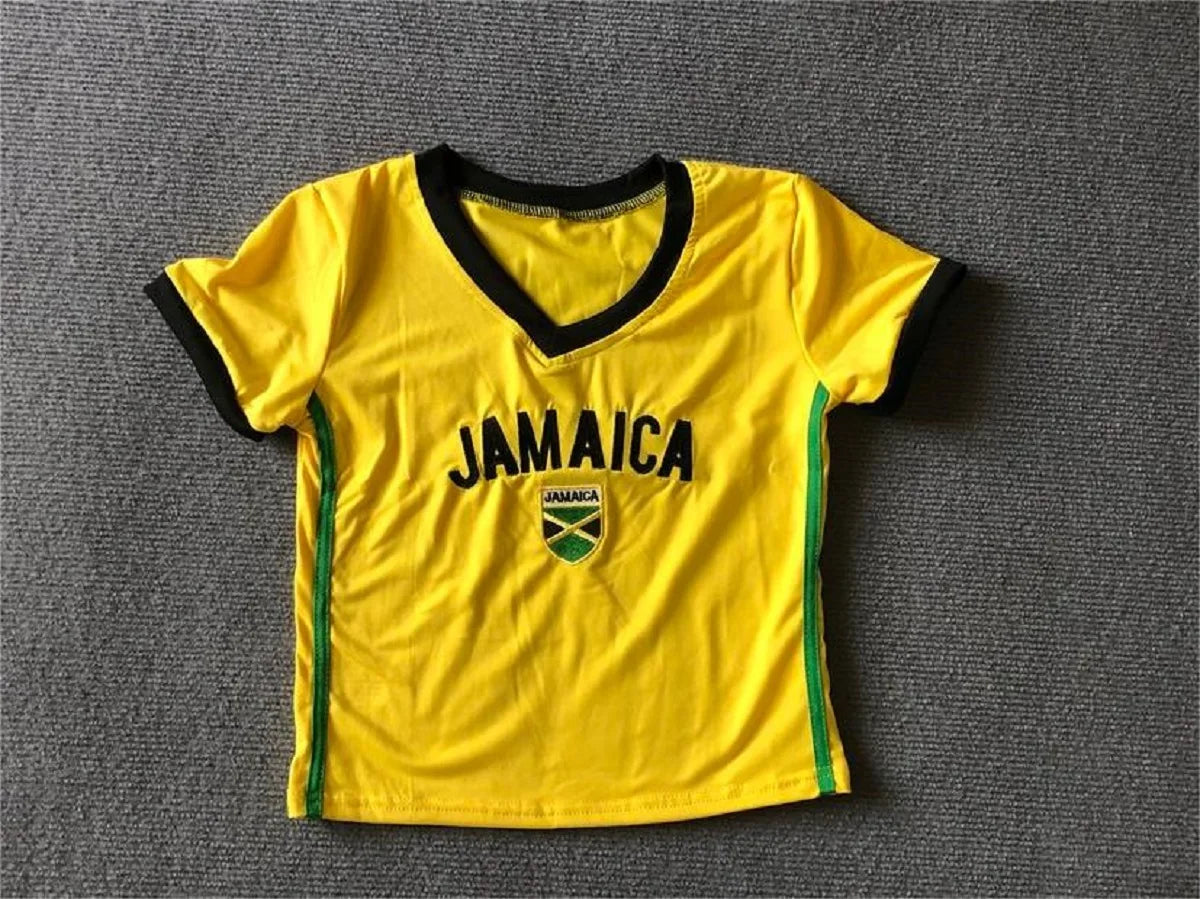 Y2K High Street Short sleeved T-shirt for Women's 2023 Summer New High Quality Pattern Embroidered Jamaica Fashion T-shirt