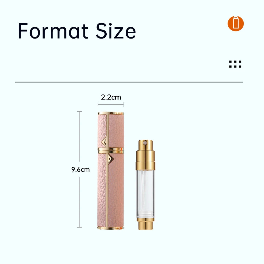Louischanzl 8ml Magnet Leather refill Perfume Atomizer Bottle Portable Spray Mini Perfume Atomizer for Travel Cologne Dispenser