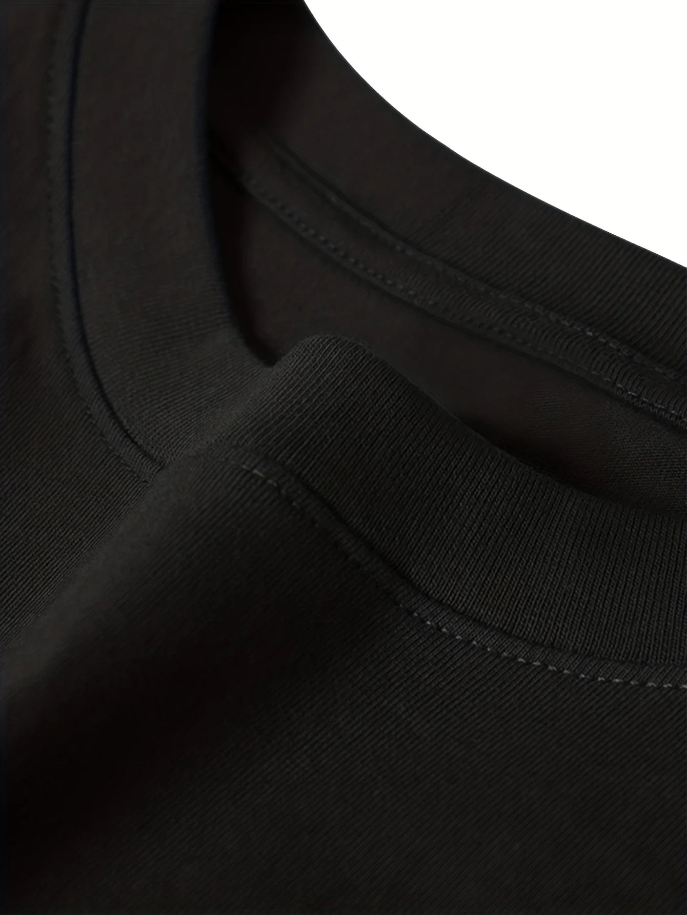 Men's 100% pure cotton loose and comfortable sports and leisure letter printed round neck long sleeved T-shirt top