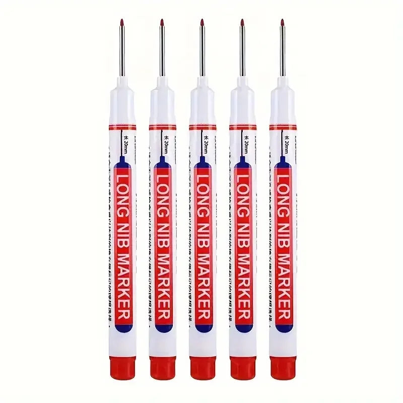 5/10/20Pcs Deep Hole Long Nib Head Markers For Metal Perforating Pen Waterproof Bathroom Woodworking Decoration Multi-Purpose