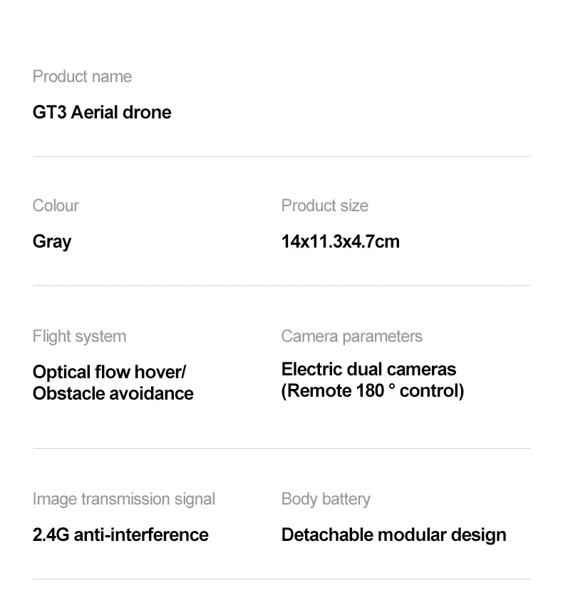 2025 GT3 RC Drone 8K 5G Professional HD Aerial Photography Obstacle Avoidance Remote Control Aircraft Dual Camera Quadcopter Toy