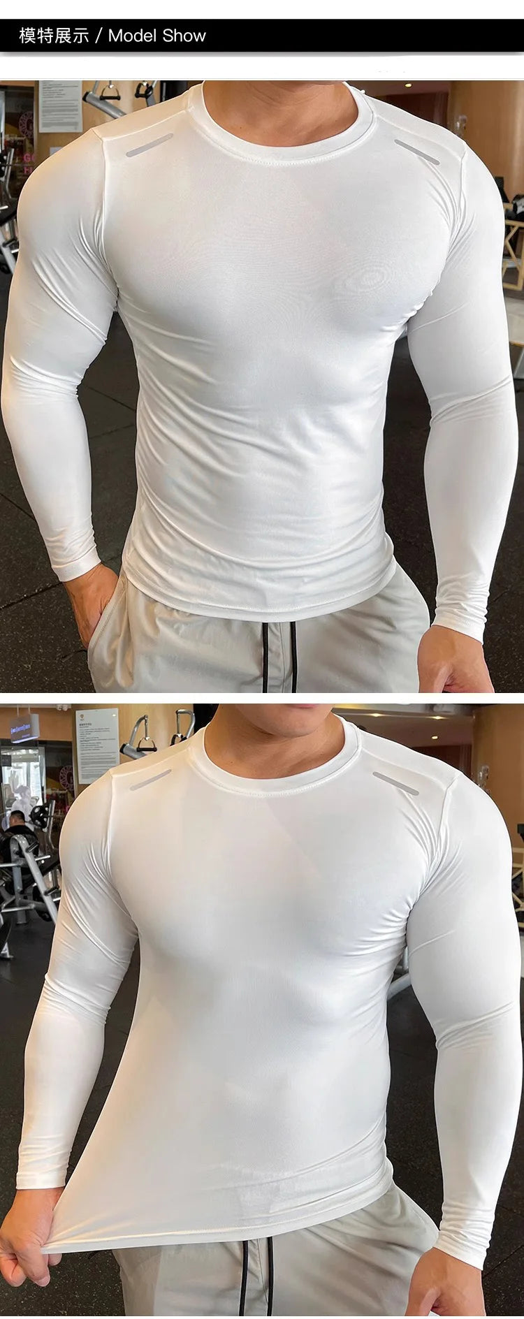 Long Sleeve T-shirt Fitness Basketball Running Tight Men Spandex Bodybuilding Sports Shirt Gym Training Compression Sport Top