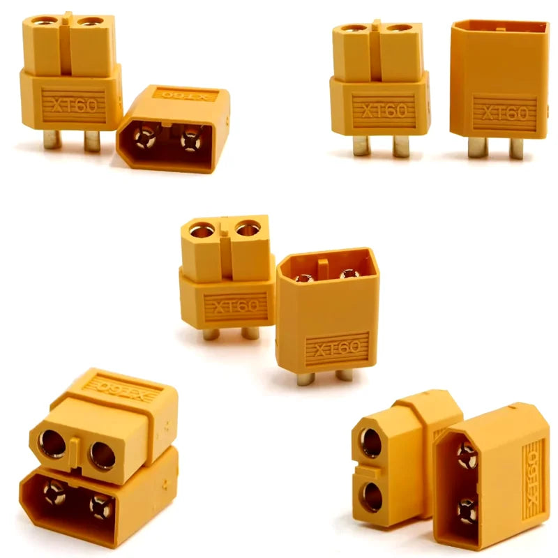 10PCS XT60 Battery Connector Male Plug Gold-plated Connector DIY Connecting Part for RC Aircraft Drone Accessories