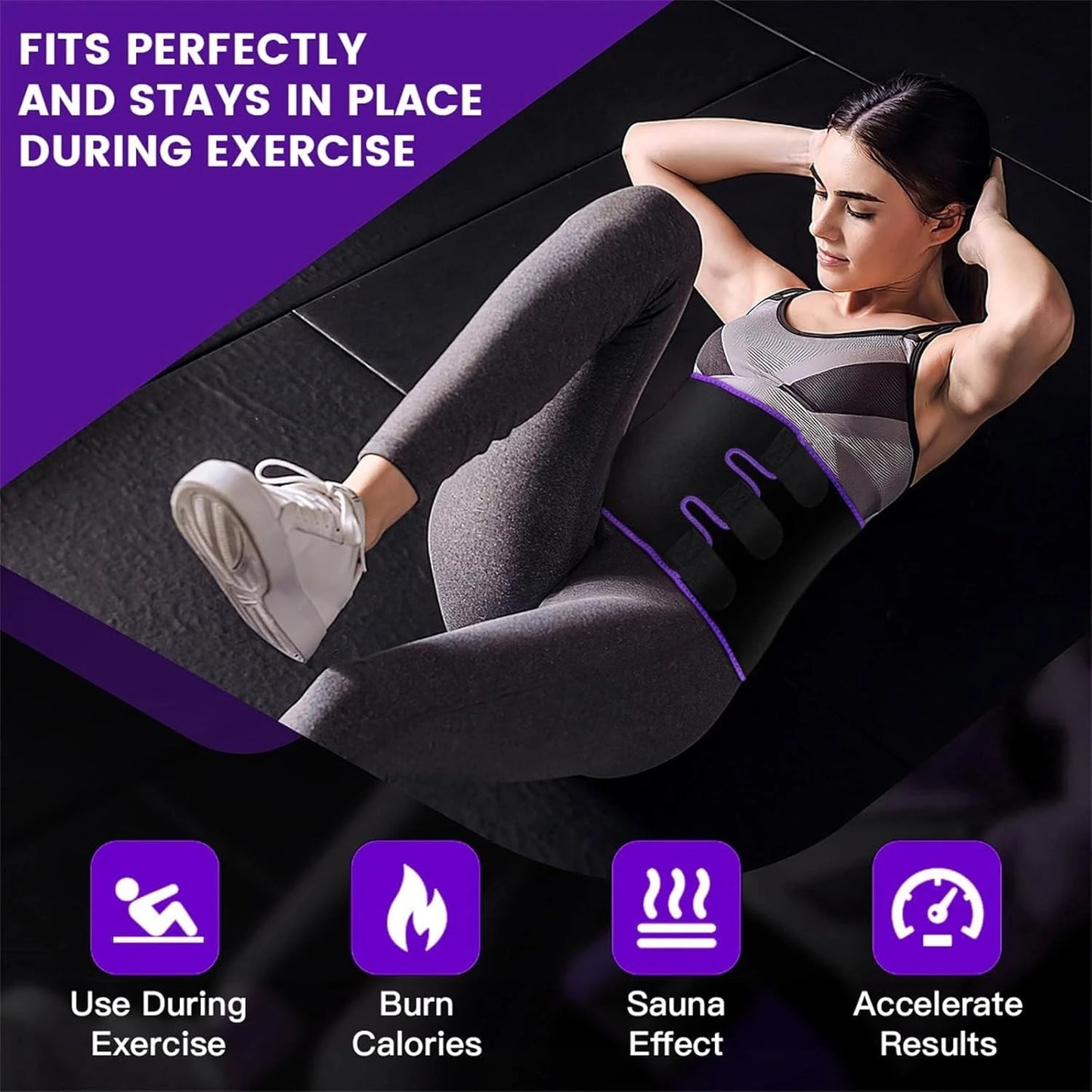 Waist Trimmer Sweat Waist Trainer for Women and Men Waist Sweat Belt Band Belly Stomach Wrap