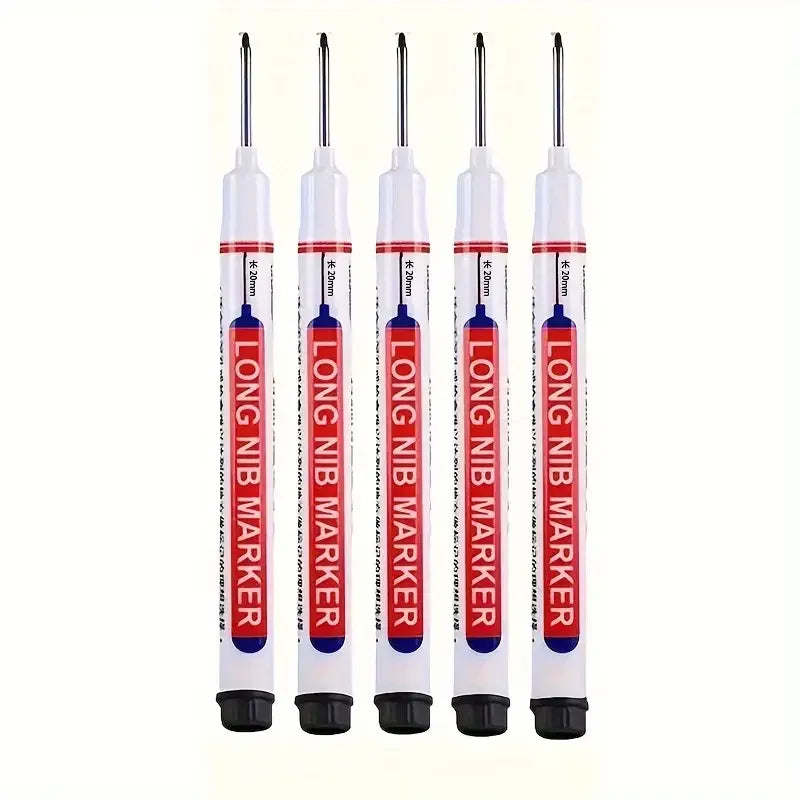 5/10/20Pcs Deep Hole Long Nib Head Markers For Metal Perforating Pen Waterproof Bathroom Woodworking Decoration Multi-Purpose