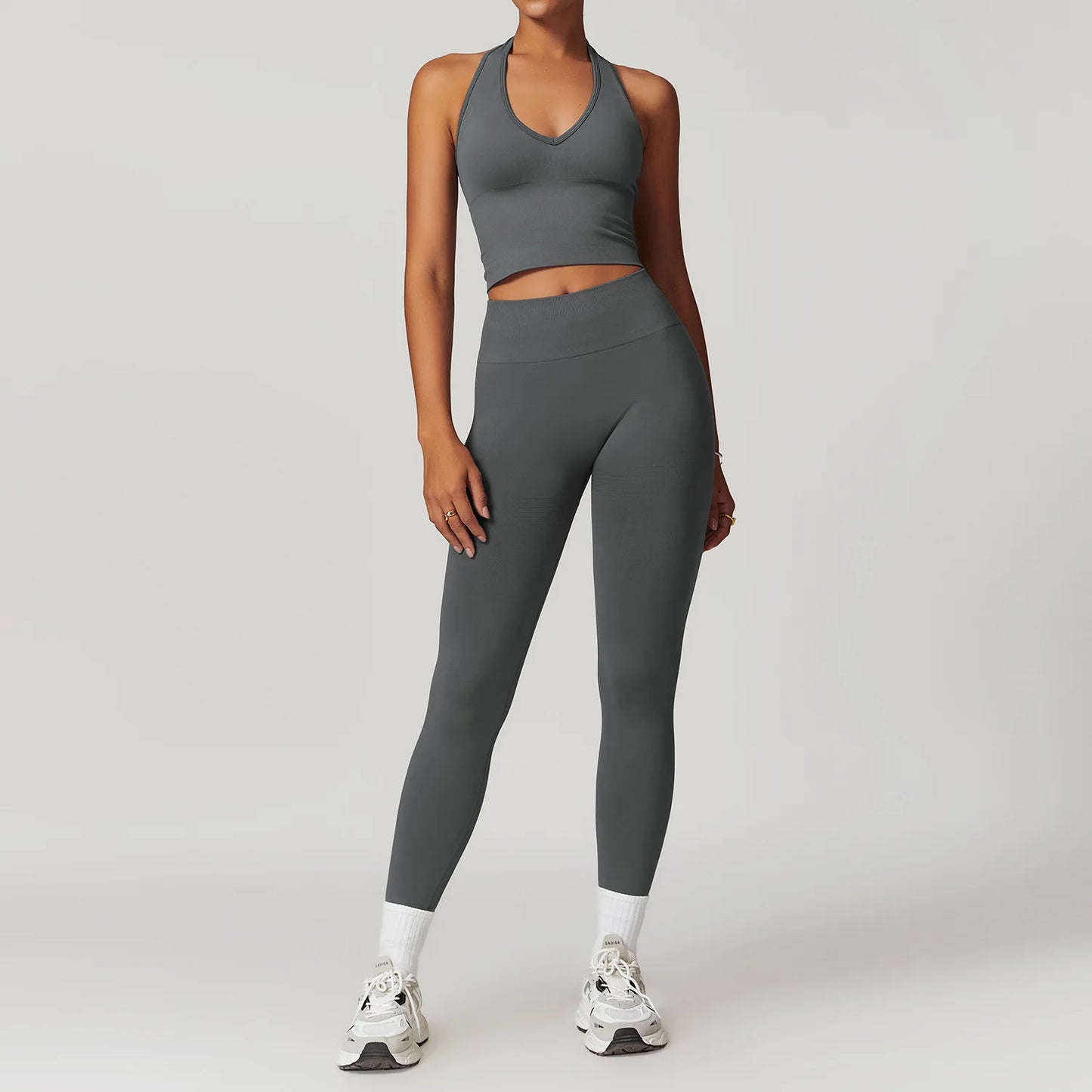 2/3/4PCS Yoga Set Gym Clothes Sportswear Seamless Yoga Suits For Women Fitness Long Sleeved Tracksuits Sports Bra Gym Leggings