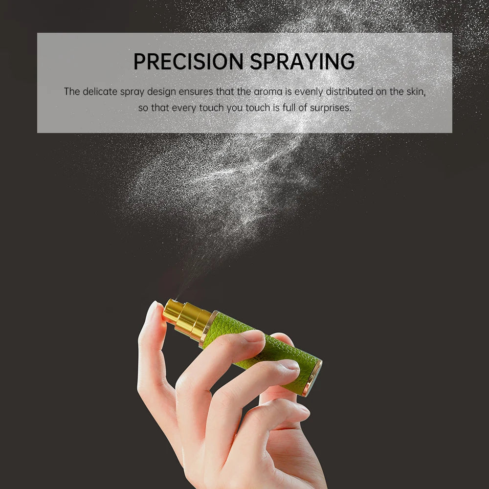 Louischanzl 8ml Magnet Leather refill Perfume Atomizer Bottle Portable Spray Mini Perfume Atomizer for Travel Cologne Dispenser