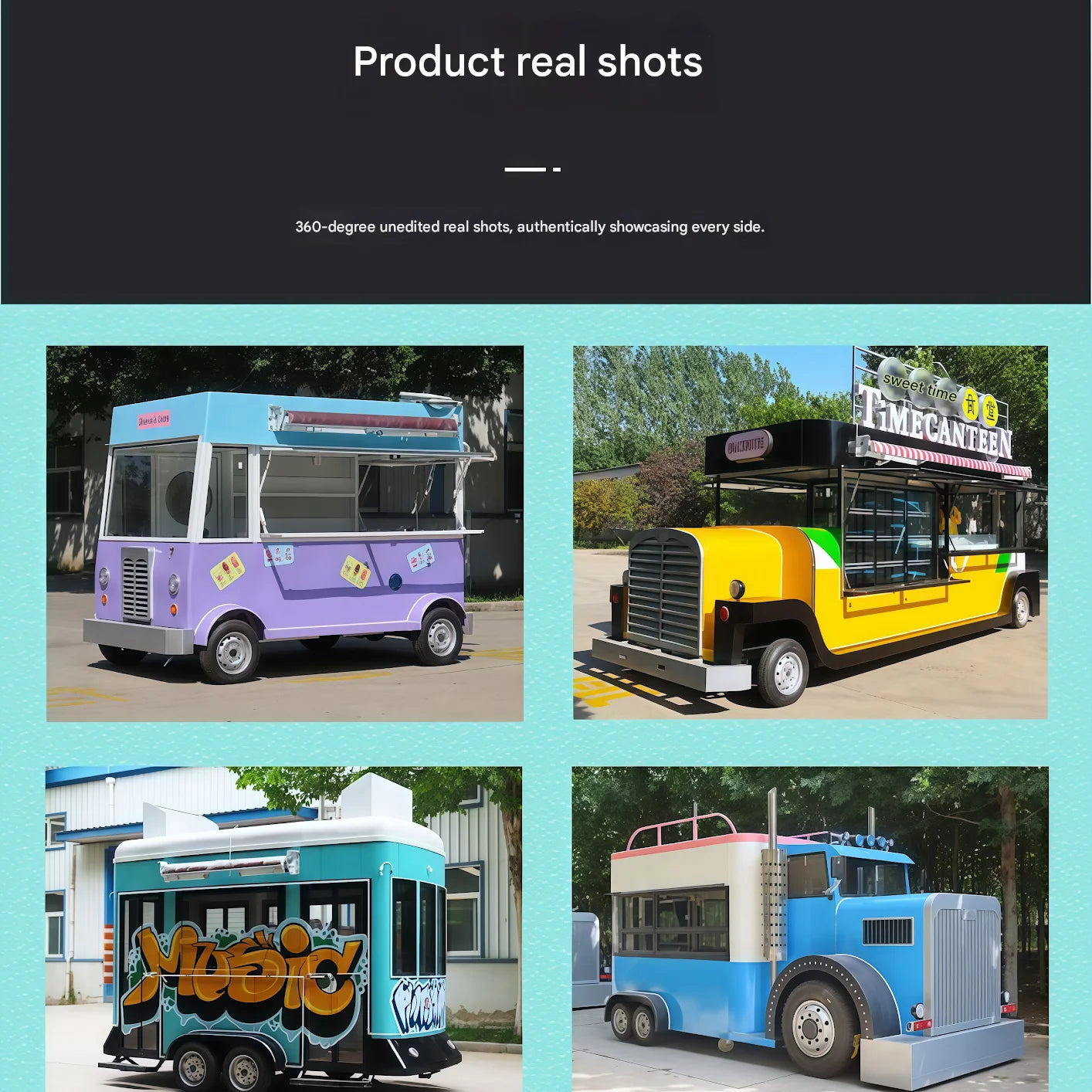 Catering Food Truck Fully Equipped Mobile Kitchen Pizza Coffee Cart Ice Cream BBQ Truck Cheap Mobile Food Trailer