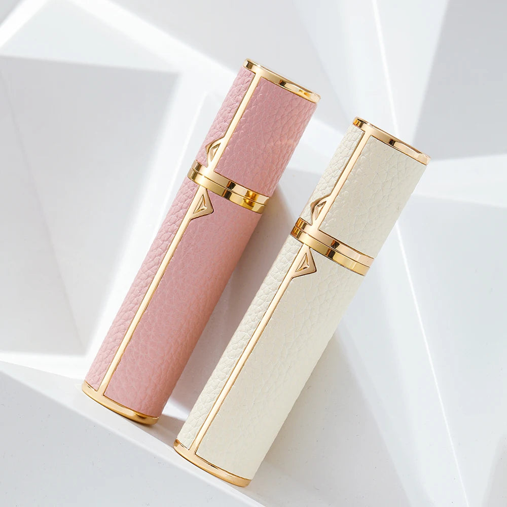 Louischanzl 8ml Magnet Leather refill Perfume Atomizer Bottle Portable Spray Mini Perfume Atomizer for Travel Cologne Dispenser