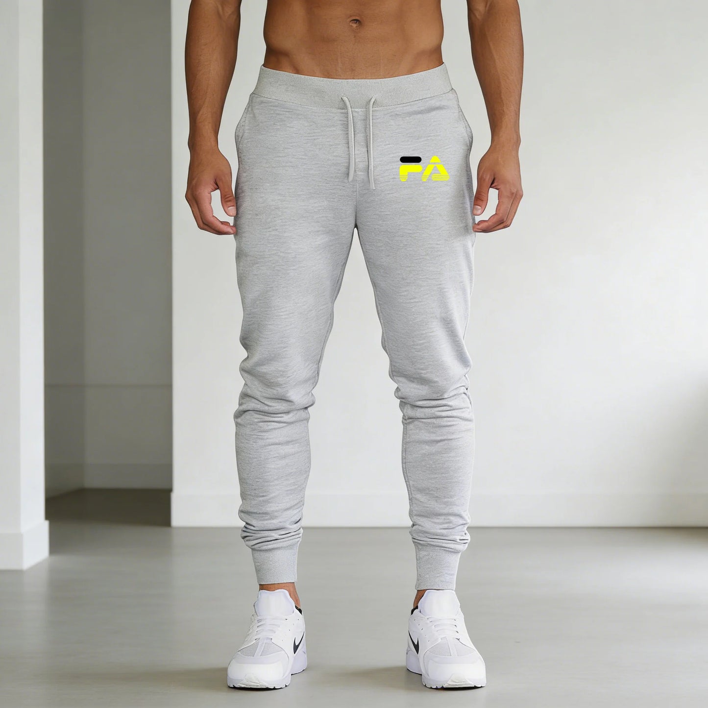 Sports pants men's letter print running pants fitness football training pants slim fit casual sports pants men's small leg Pants