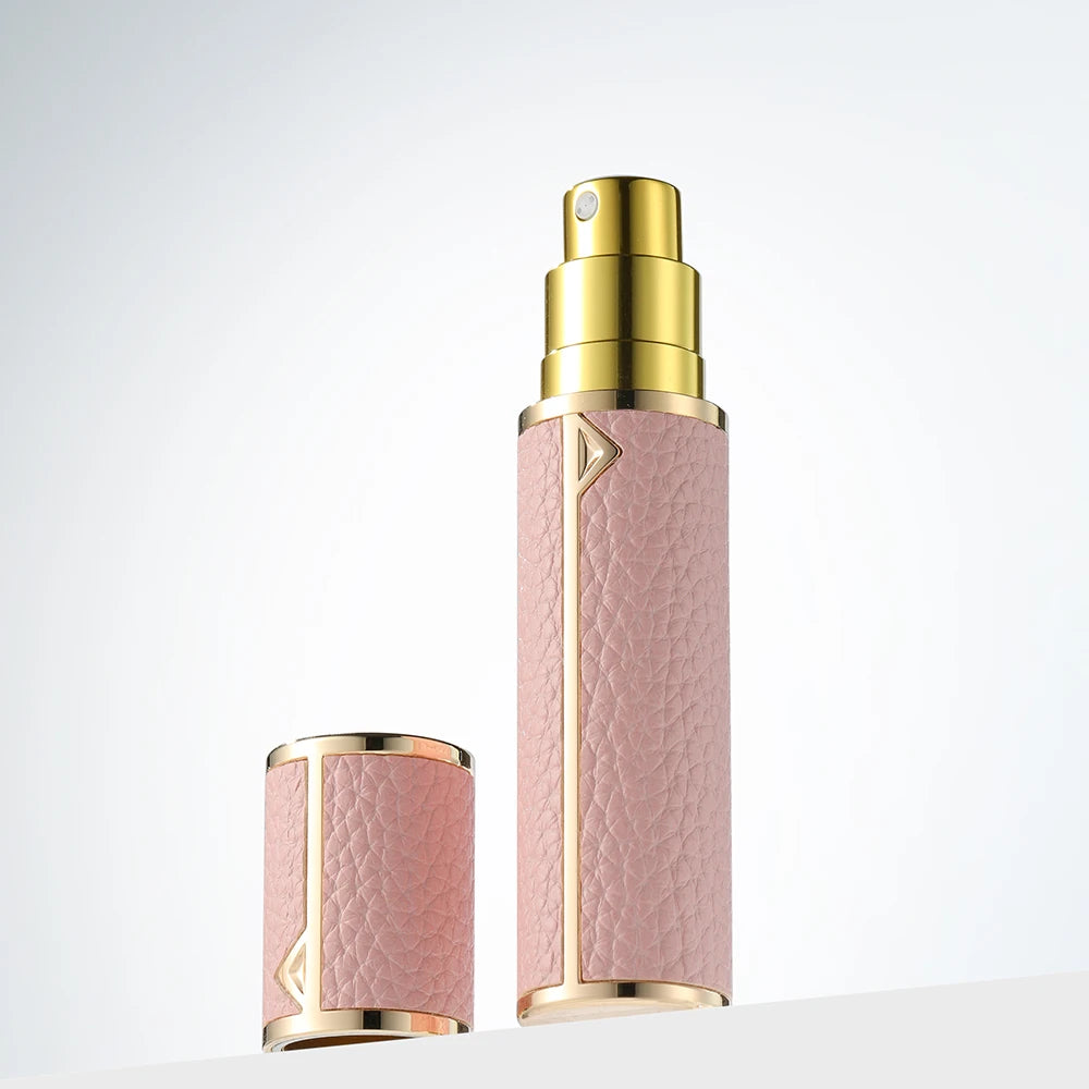 Louischanzl 8ml Magnet Leather refill Perfume Atomizer Bottle Portable Spray Mini Perfume Atomizer for Travel Cologne Dispenser