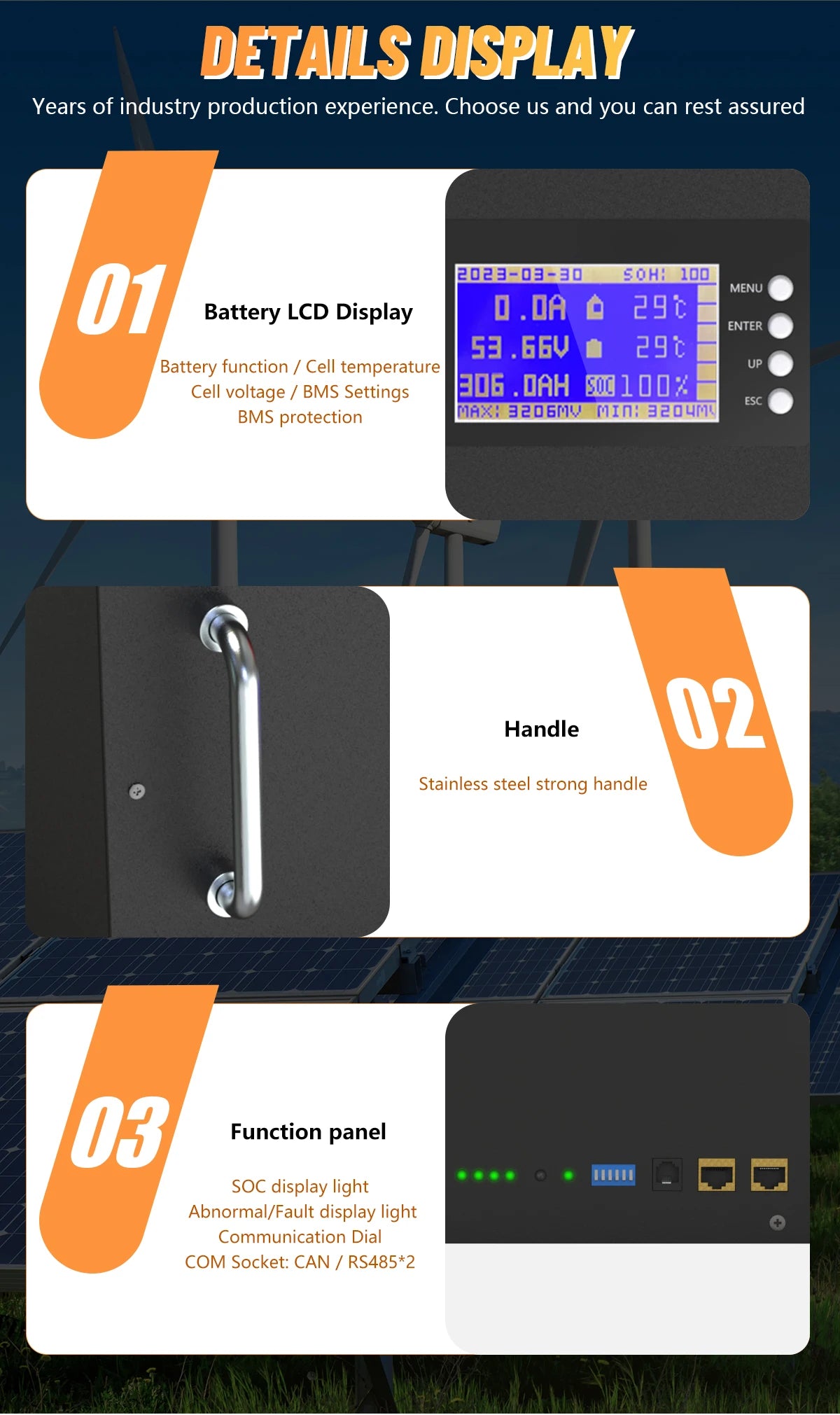 LiFePO4 48V 300AH 15Kwh Battery 51.2V 100AH 150AH 200AH Lithium Solar Home Battery 6000+ Cycles For Home Energy Storage EU Stock