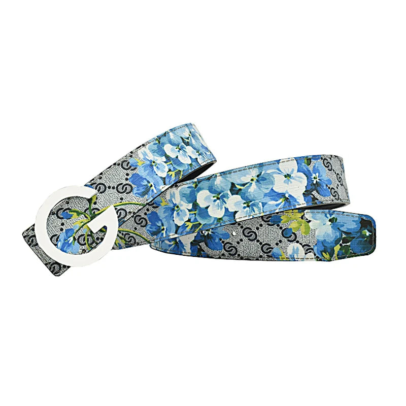 Western Tiger Print Leather Tiger Rhinestone Dragons Snake Alloy Buckle Jeans Causal Pants Men Belt