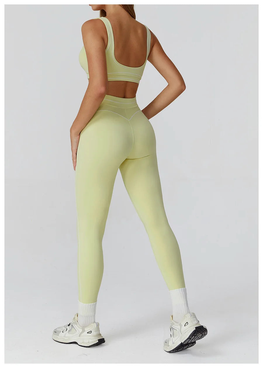 Women Yoga Set Tracksuit Sportswear Workout Athletic Wear Gym Vest Shorts Legging Fitness Bra Crop Top Long Sleeve Sports Suits
