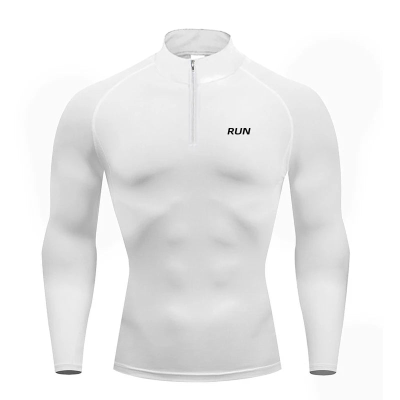 Running T-shirts Men Compression Long Sleeve Sports Polo Shirts Trainning & Exercise Gym Fitness Quick Drying Sportswear