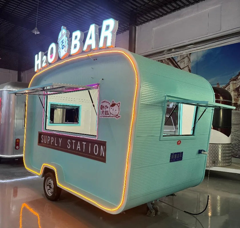 Catering Food Truck Fully Equipped Mobile Kitchen Pizza Coffee Cart Ice Cream BBQ Truck Cheap Mobile Food Trailer