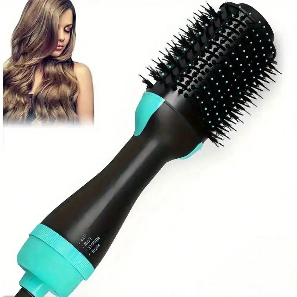 4-in-1 Hot Air Brush & Hair Dryer Set | Combines Curling, Straightening, Drying, and Styling (Includes Rotating Ceramic Brush) |