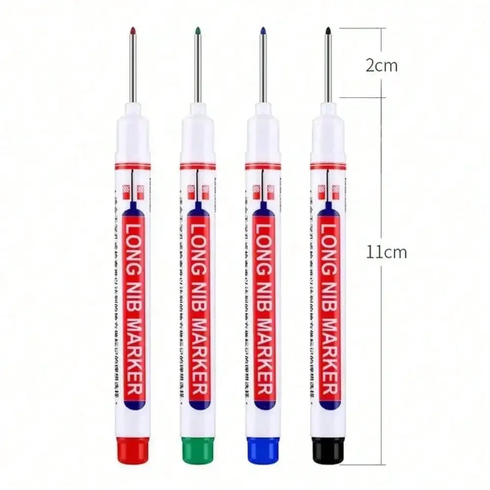 5/10/20Pcs Deep Hole Long Nib Head Markers For Metal Perforating Pen Waterproof Bathroom Woodworking Decoration Multi-Purpose