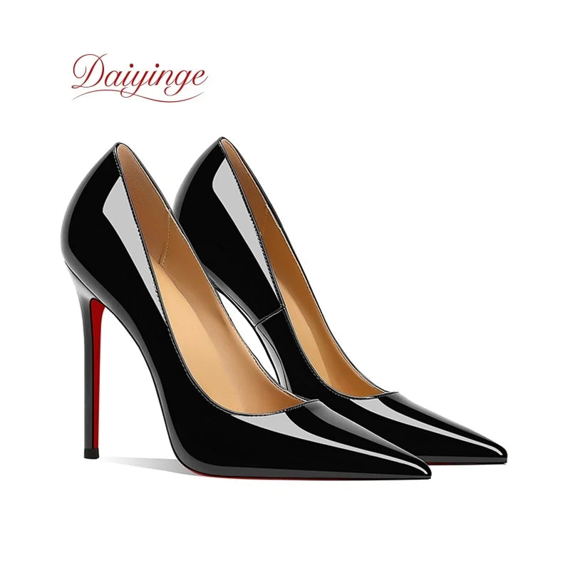 Shoes For Woman 2026 Trend Luxury Red Bottoms High Heels Pointed Toe Stiletto Pumps 12 cm Comfortable Party Dress Wedding Shoes