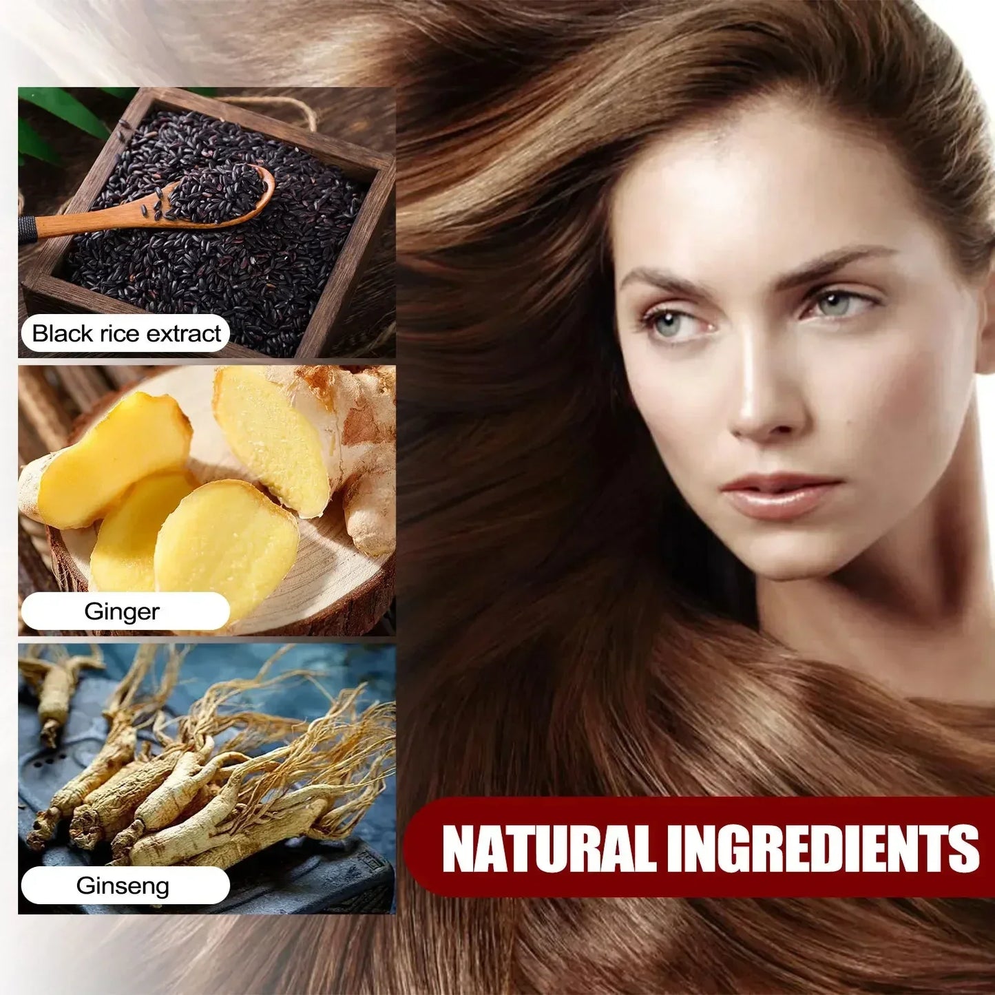Natural Hair Care Essence Serum Anti Gray Nourish Repair For All Hair Types