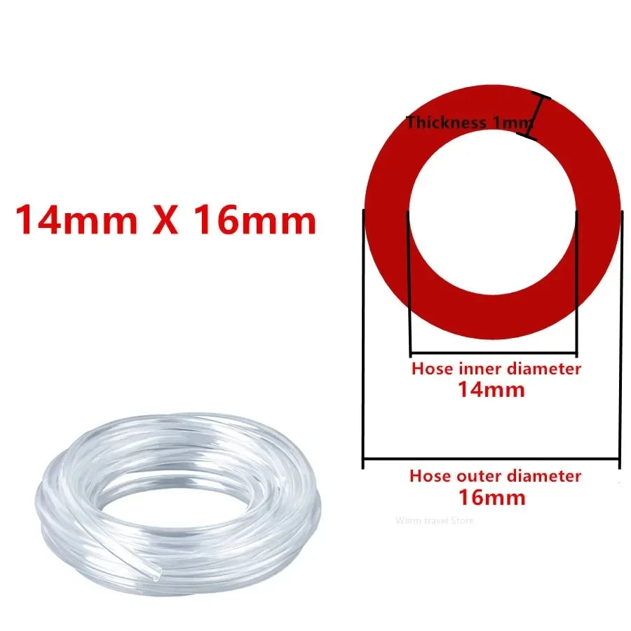 PVC Pipe Transparent Water Pipe Pipes Tube Hoses Aquarium Tubing Water Pump Hosing Garden Hose 3 4 5 6 7 8 9 10 12 14 16 mm