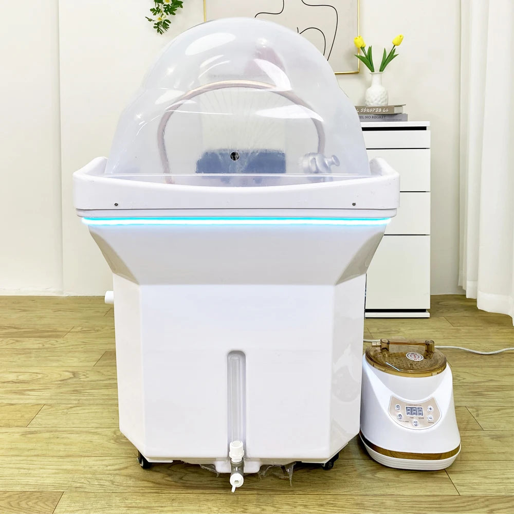 Head SPA Shampoo Basin with 60L Water Storage Tank, Water Heating, No Need to Connect Water Pipe, Head SPA Basin for Massage Bed