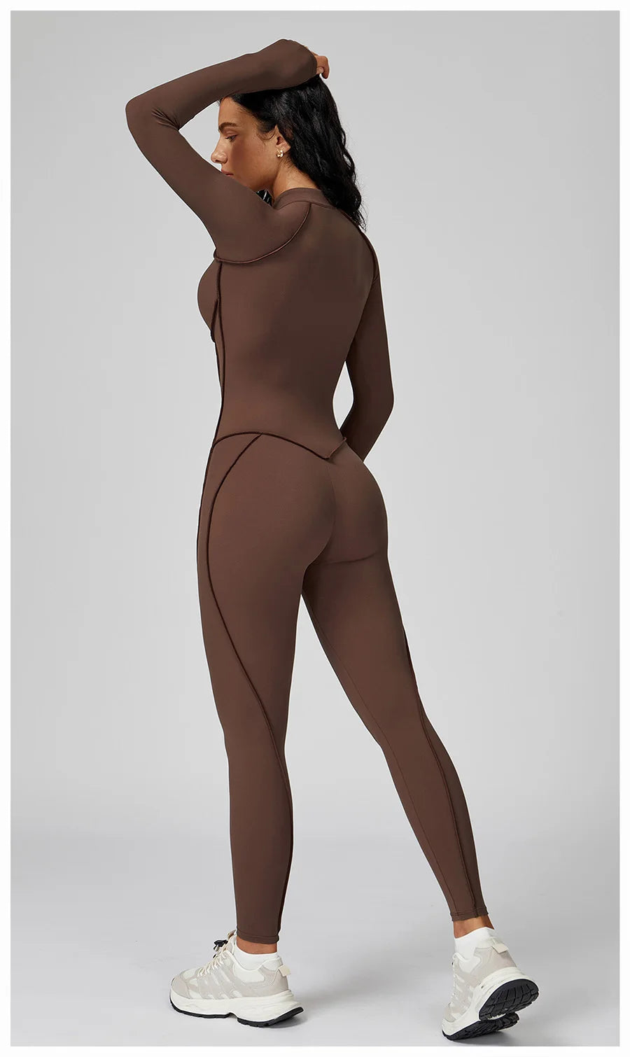 New Autumn/Winter Women One-piece Seamless Yoga Jumpsuits leggings Long-sleeved Zipper Slim Fit Sports Fitness Outfit Tracksuits