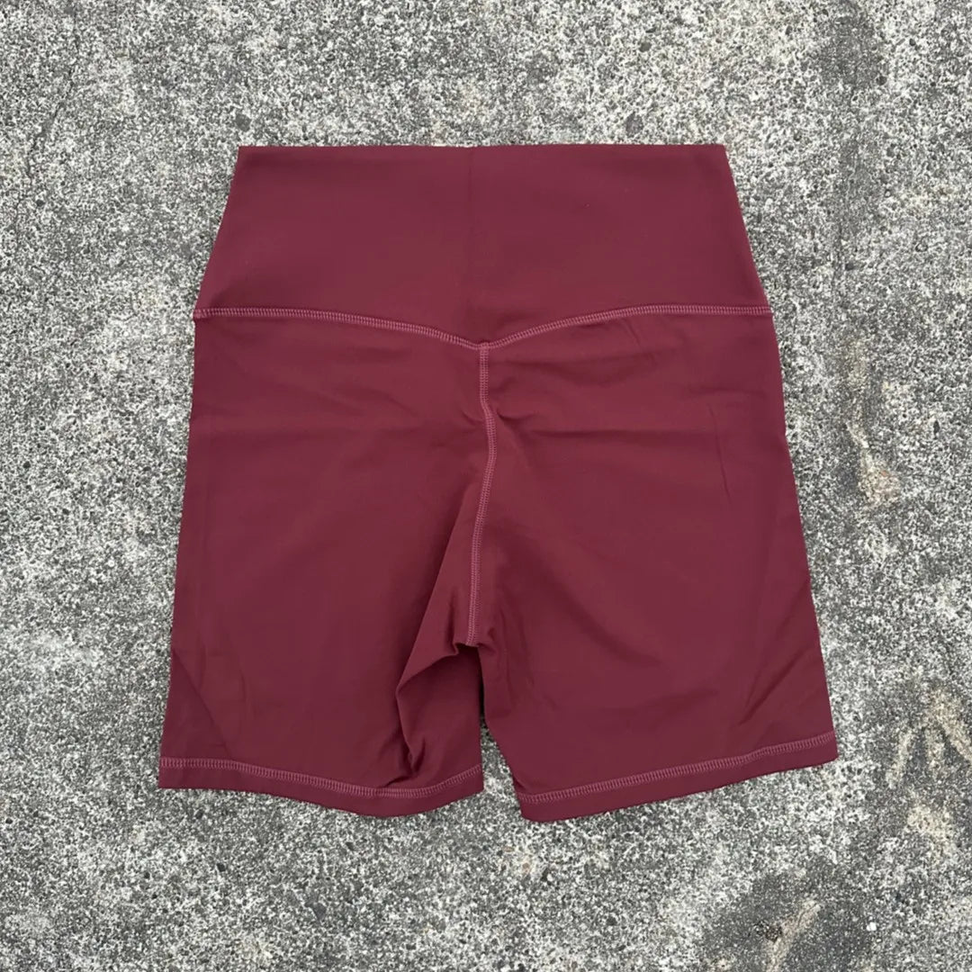 Solid Color High Waist Yoga Short Leg Cycling Women Fitness Sports Short Comprehensive Training Jog Squat Proof Internal Pocket