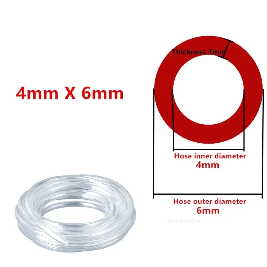 PVC Pipe Transparent Water Pipe Pipes Tube Hoses Aquarium Tubing Water Pump Hosing Garden Hose 3 4 5 6 7 8 9 10 12 14 16 mm