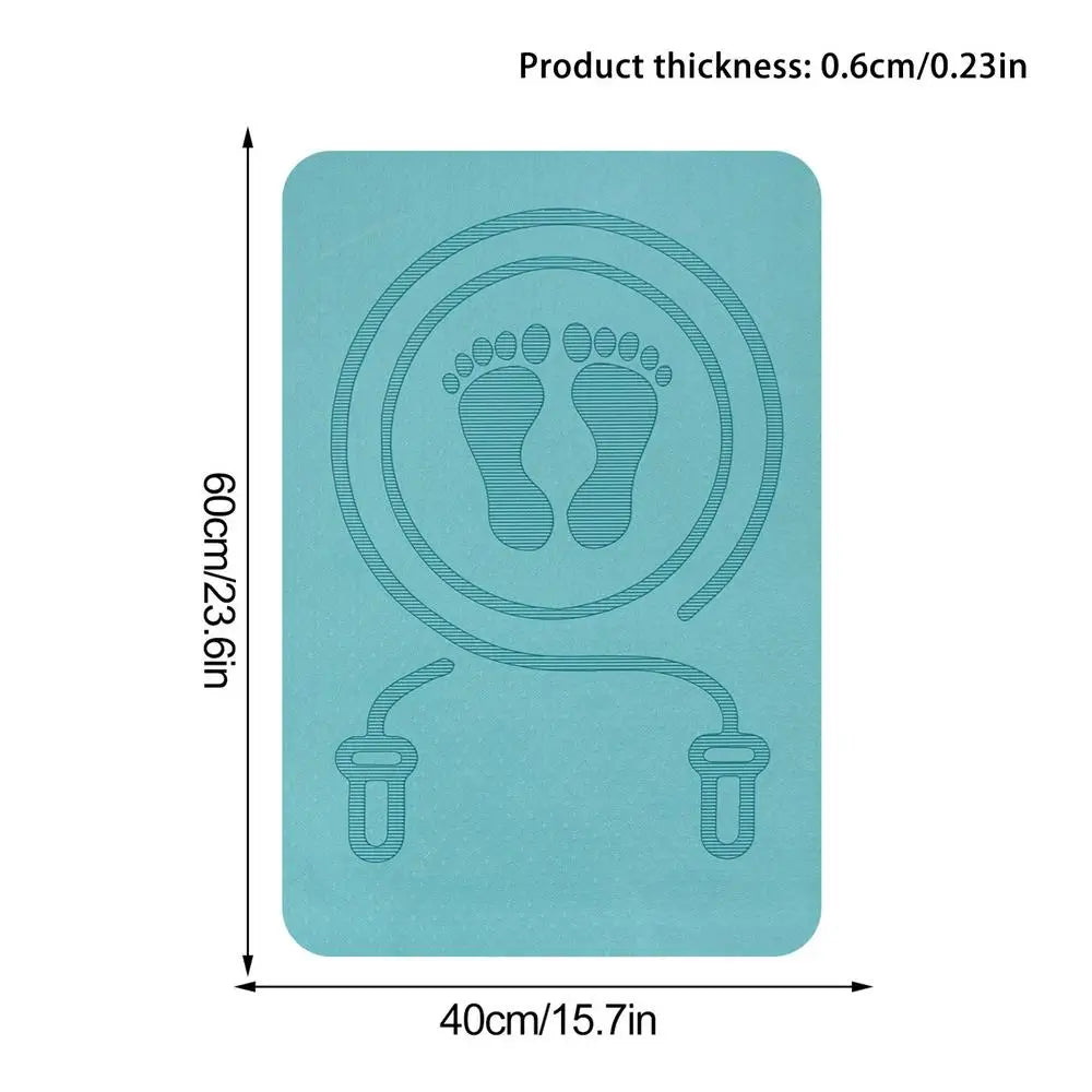 6mm Jump Rope Mat TPE Material Anti Shock Anti Noise Exercise Mat for Home Gym Workout Fitness Yoga Pilates Floor Protection