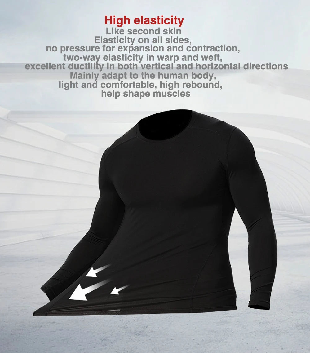 Sports Compression Shirt Men's T-Shirt Short Sleeve Quick Dry Summer Fitness Top Bodybuilder T-shirt Running Men's Gym Clothing