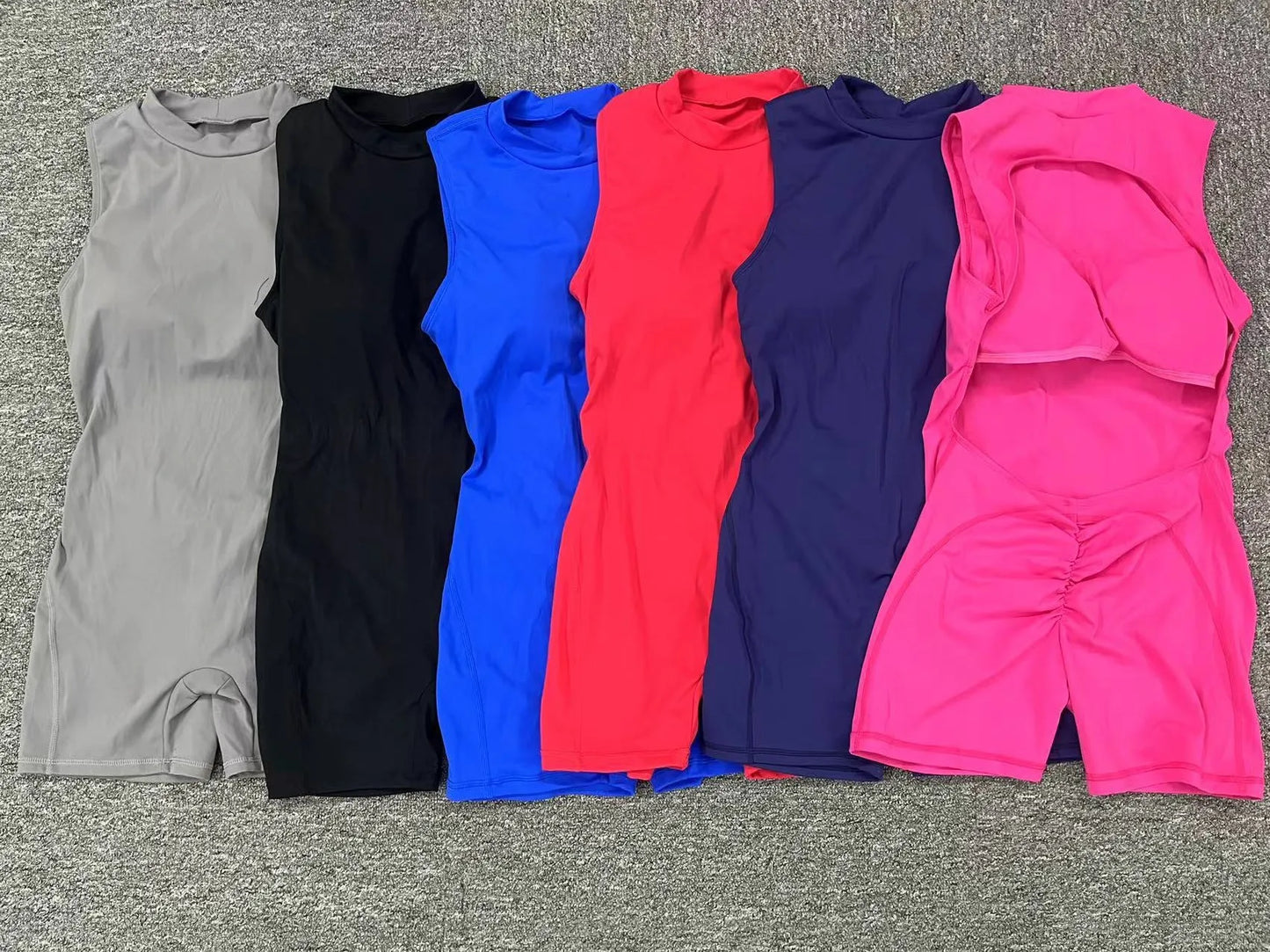 Yoga Set One-Piece Sleeveless Jumpsuits Women Overalls Fashion Backless O Neck Sporty Rompers Ladies Fitness Playsuits Bodysuits