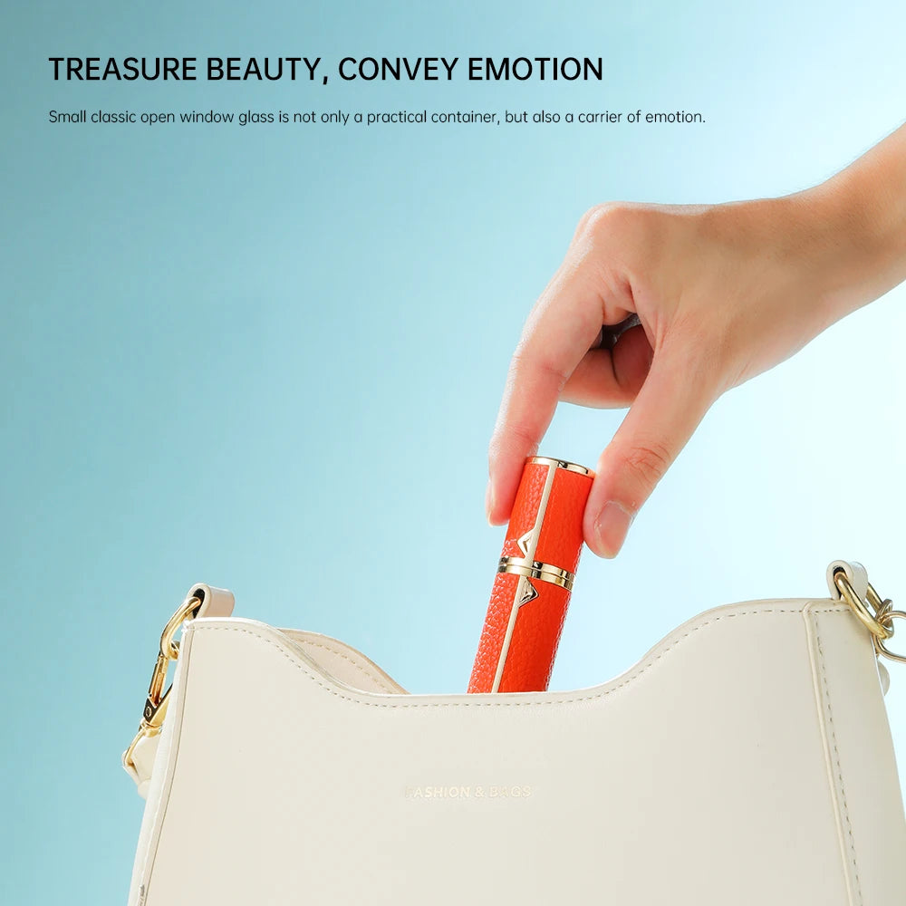 Louischanzl 8ml Magnet Leather refill Perfume Atomizer Bottle Portable Spray Mini Perfume Atomizer for Travel Cologne Dispenser