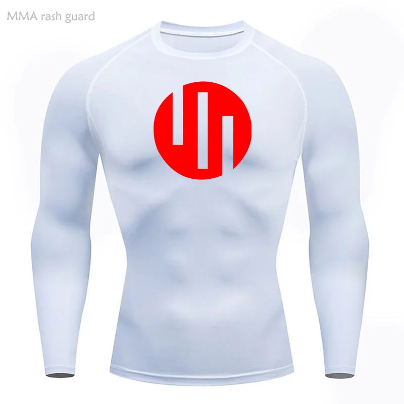 New Gym Short Sleeve Running T-Shirt Men's Compression Long Sleeve Shirt Sun Protection Quick Drying Sports Top Black Sportswear