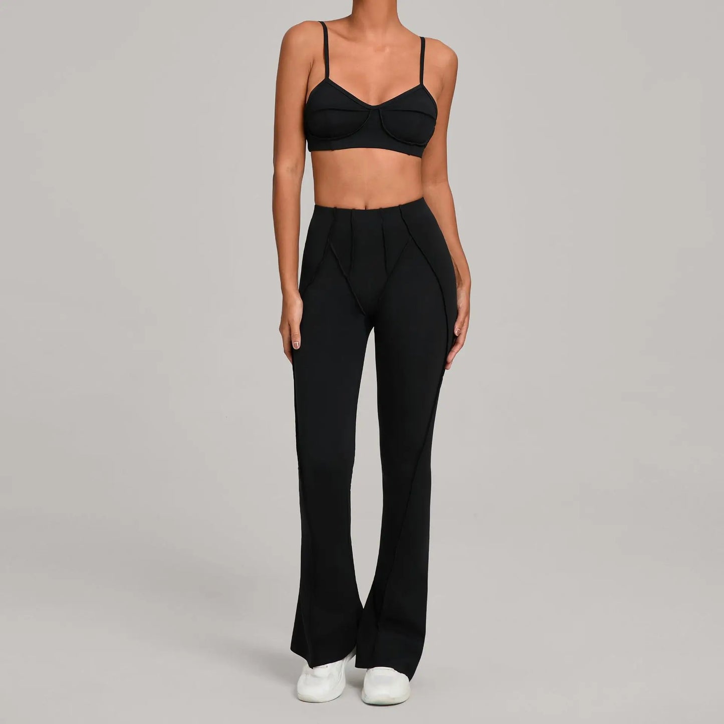 Seamless Yoga Sets Sports Fitness Hip-lifting High Waist Skinny Long-sleeved Suit Running Workout Gym Leggings Sets for Women