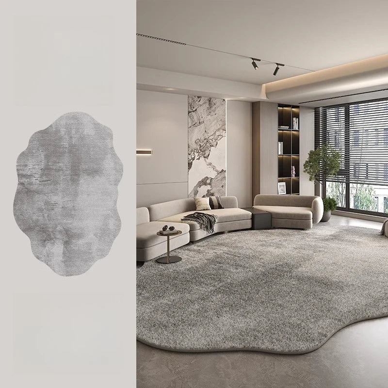 Irregular Shapes Bedroom Decor Large Carpet Light Luxury Carpets for Living Room Thick Plush Cloakroom Floor Mat Fluffy Soft Rug