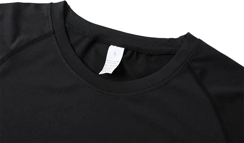 Summer Casual Run Compression T-Shirt Men Tops Bat Print Quick-Dry Fitness Gym Sportswear MMA Rashguard Jersey Workout Tee Male
